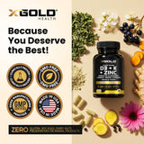 X Gold Health Daily Wellness Formula bottle side view