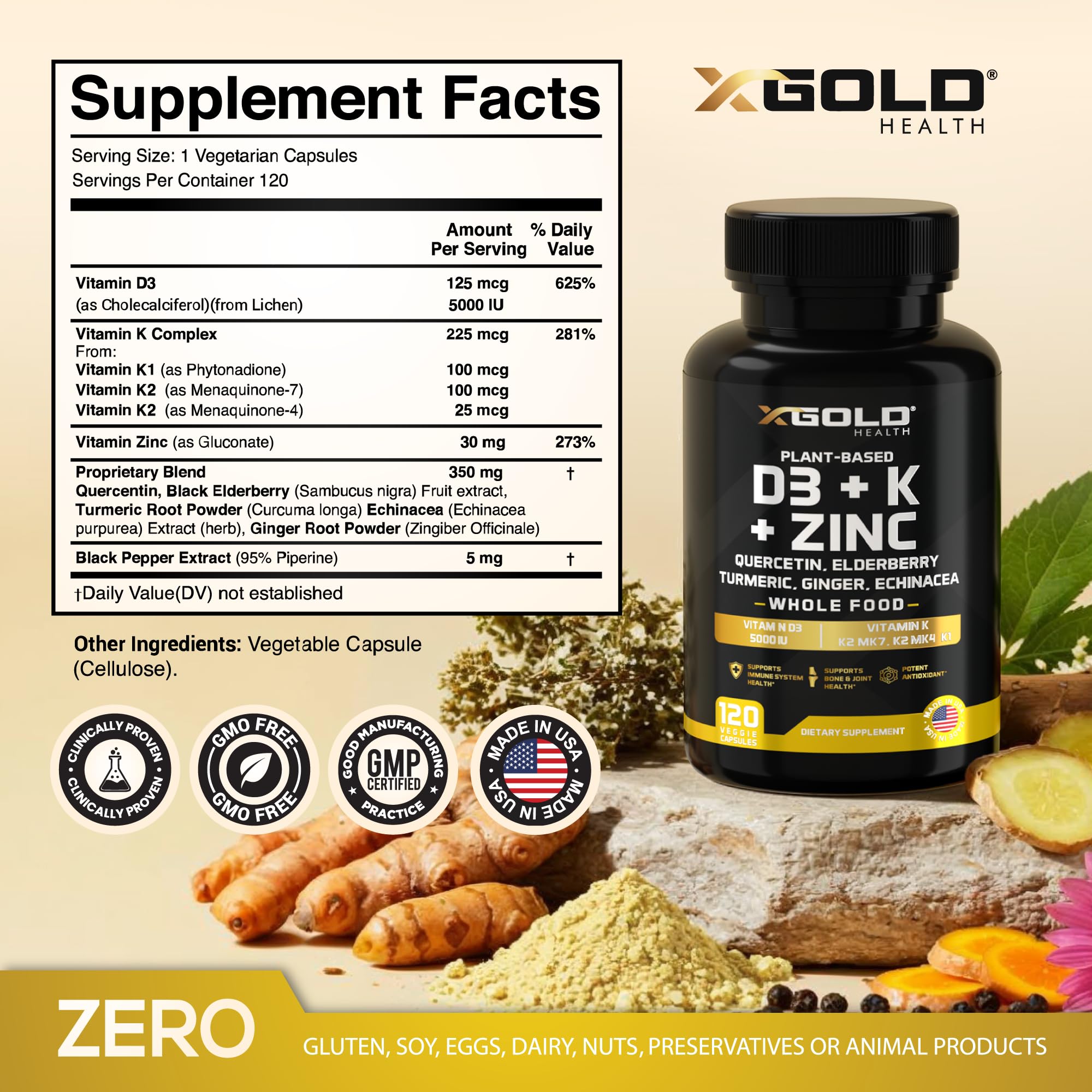 X Gold Health Daily Wellness Formula capsule close-up