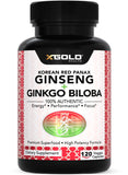 X Gold Health Ginseng Supplement 120 capsules front view