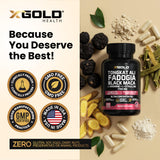 X Gold Health L-Arginine Complex capsules in a hand