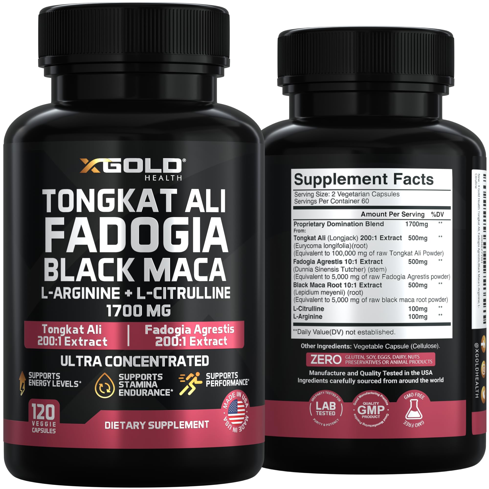 X Gold Health L-Arginine Complex close-up of capsule texture