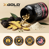 X Gold Health L-Arginine Complex displayed with other supplements