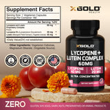 X Gold Health Lycopene + Lutein Complex side view of packaging
