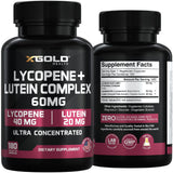 X Gold Health Lycopene + Lutein Complex with a measuring spoon