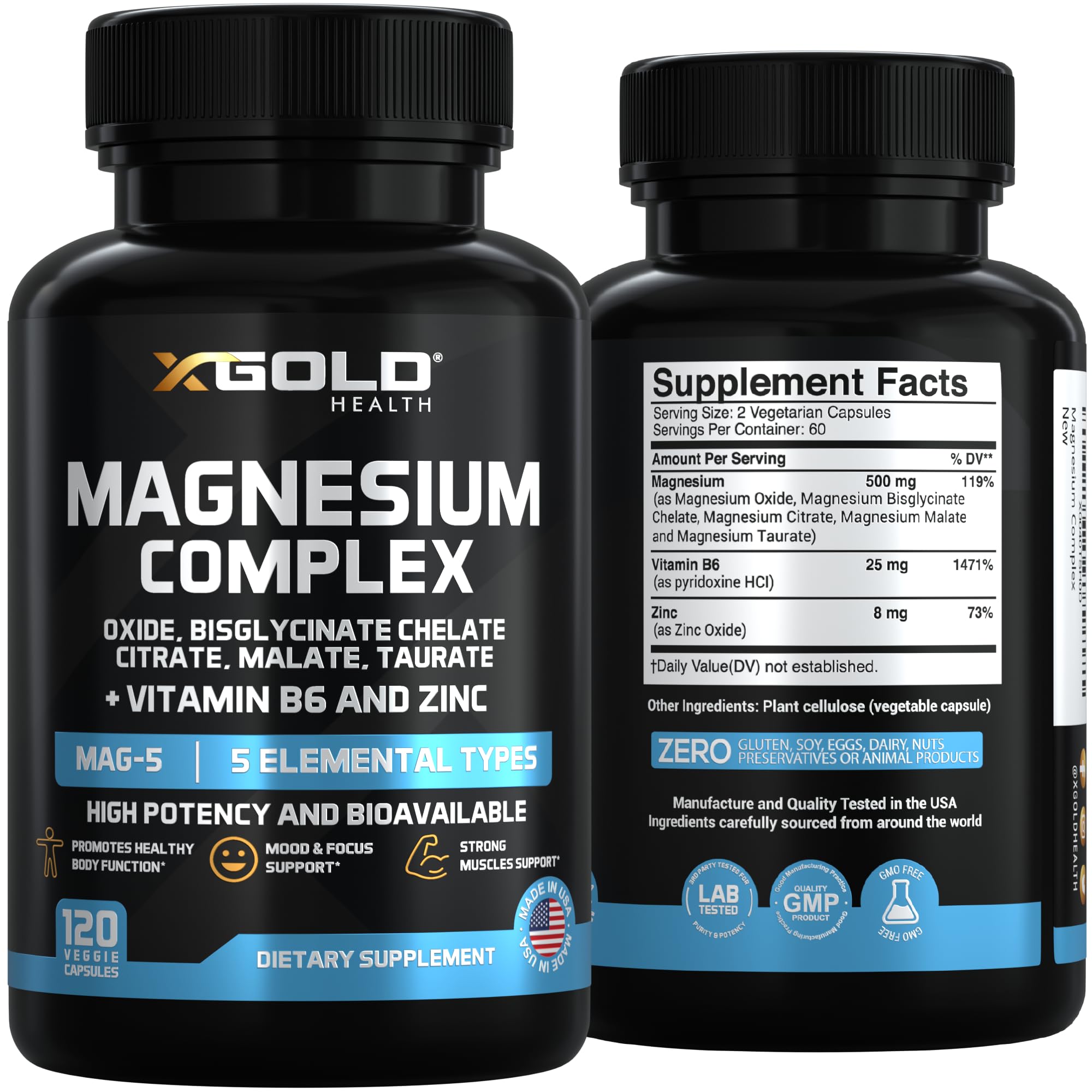 X Gold Health Magnesium Complex Supplement 500mg lifestyle scene