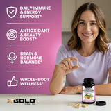 X Gold Health Multivitamin Capsules with superfood ingredients