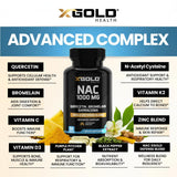 X Gold Health NAC 1000mg Supplement ingredients list