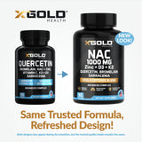 X Gold Health NAC 1000mg Supplement lifestyle scene with capsules