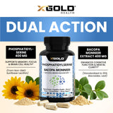 X Gold Health Nootropic Blend bottle with lid open