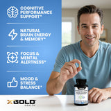 X Gold Health Nootropic Blend ingredients list on back