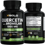 X Gold Health Quercetin Capsules packaging and label details