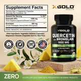 X Gold Health Quercetin Capsules side view showing label