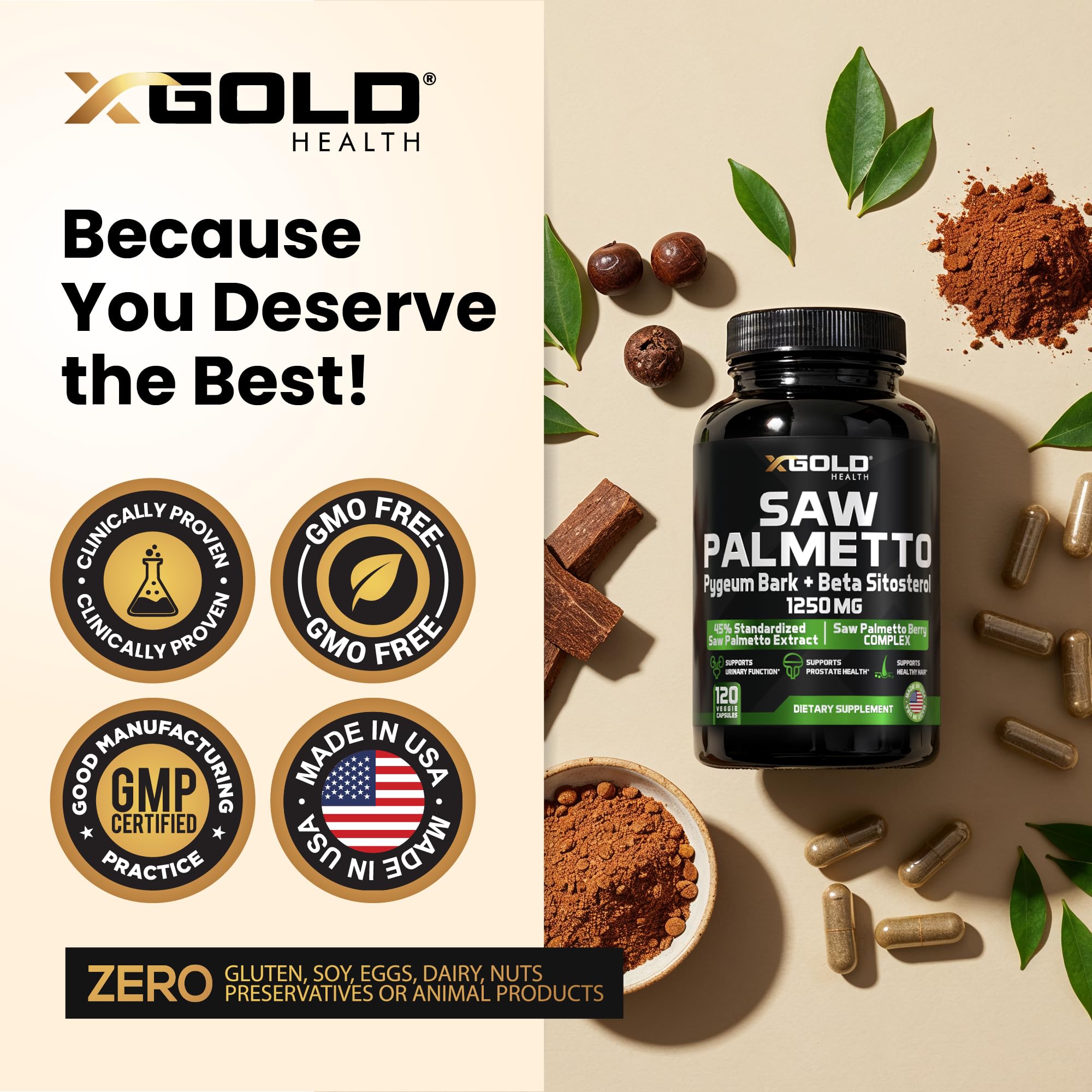 X Gold Health Saw Palmetto Supplement packaging