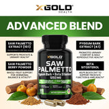 X Gold Health Saw Palmetto Supplement veggie capsules