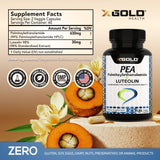 X Gold Health supplement bottle with capsules