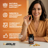 X Gold Health Turmeric Curcumin Complex 1600mg Capsules bottle with label