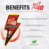 X10 Natural Supplement sachets arranged on a table