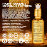 x12 Ormus 24k Gold blended vitamin supplement side view