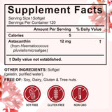 Xaarty Astaxanthin softgels in a hand for size comparison