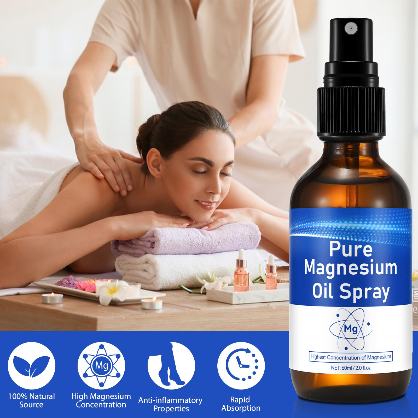 Xaarty Magnesium Oil Spray 300g bottle on a table