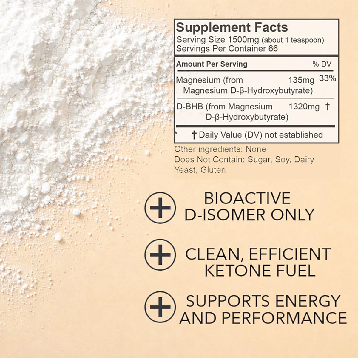 Xalya Magnesium D-BHB Supplement 150g powder scoop