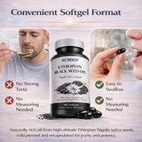 XCBBDY Black Seed Oil Softgels with a measuring spoon