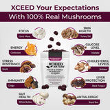 XCEED NATURE Functional Mushrooms Gummies raspberry flavour close-up
