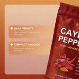 XCFXCF Natural Cayenne Pepper Softgels back view with ingredient list