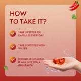 XCFXCF Natural Cayenne Pepper Softgels packaging on a table