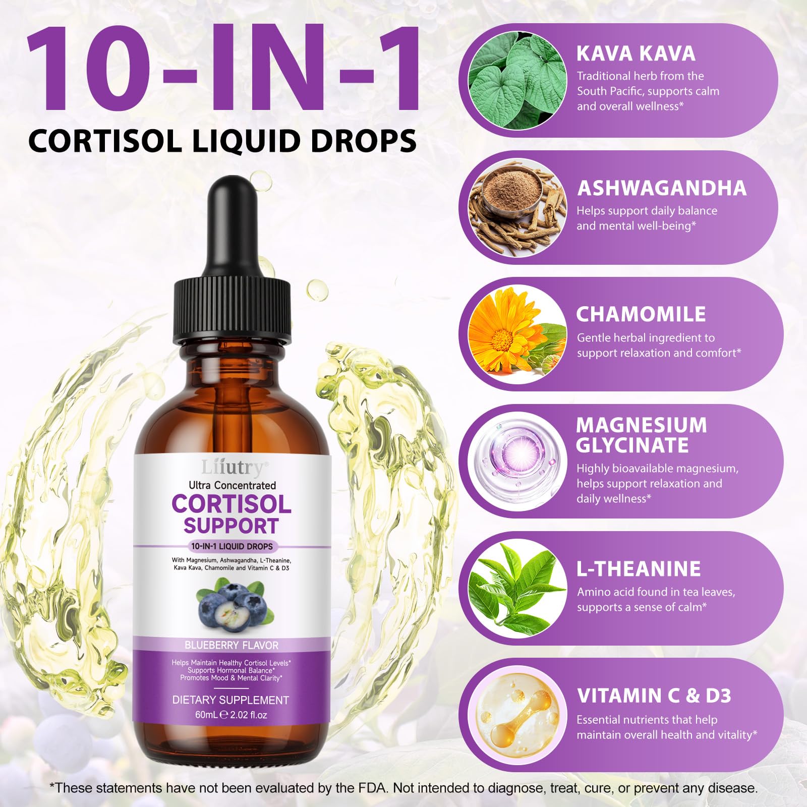 XCTTDXEH Cortisol Support Drops bottle with dropper