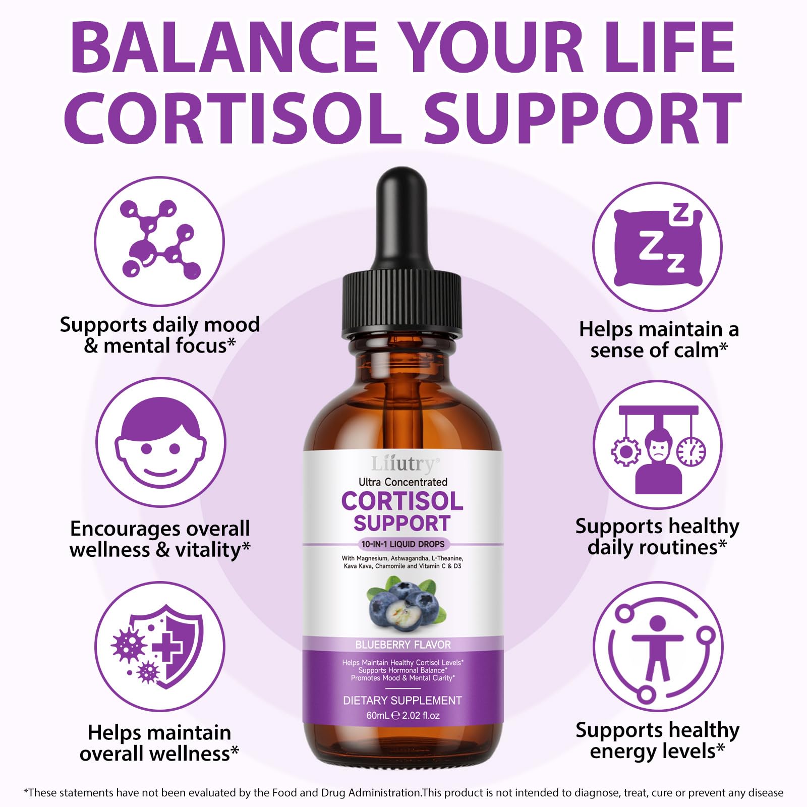 XCTTDXEH Cortisol Support Drops ingredients list