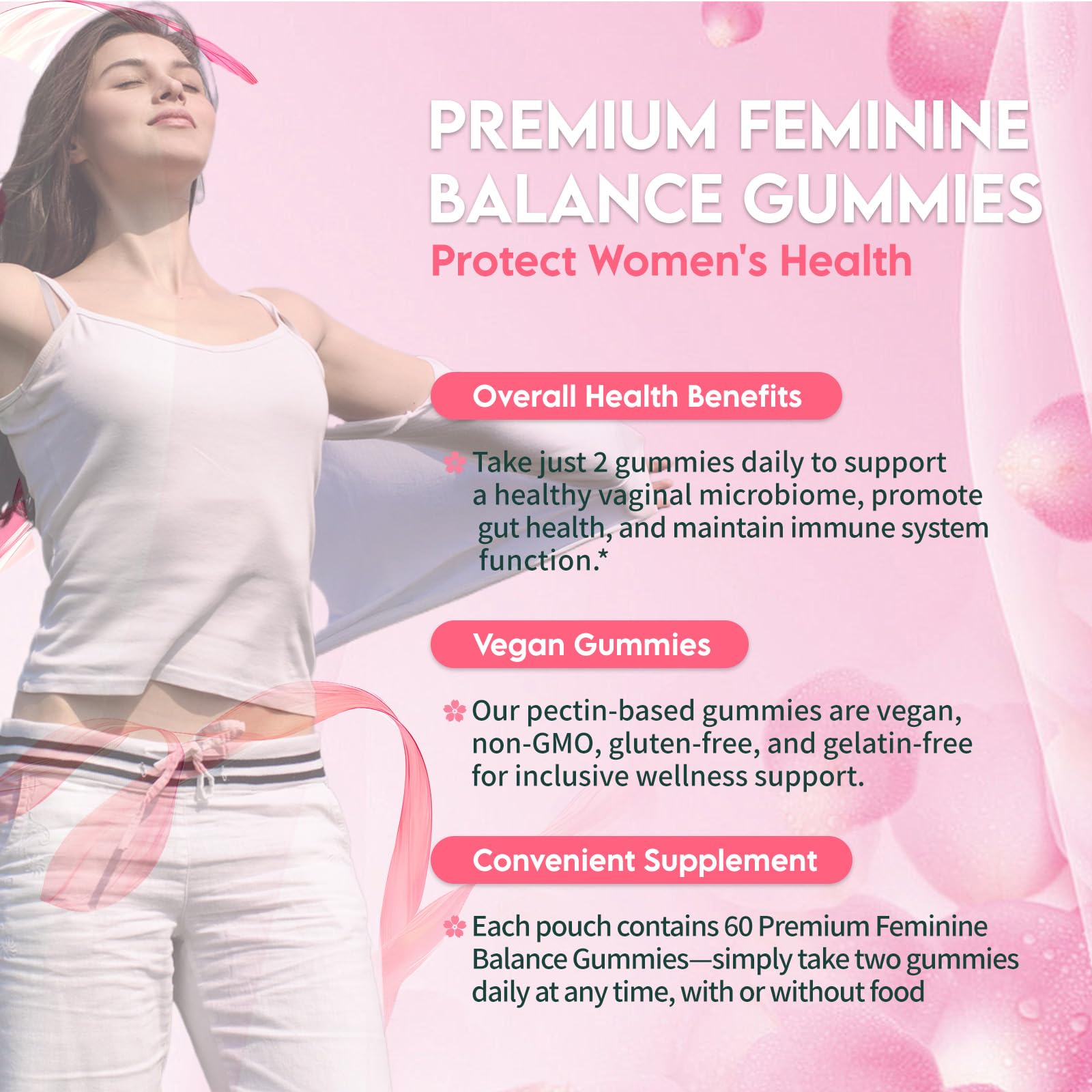 Xemenry Feminine Balance Gummies in a bowl