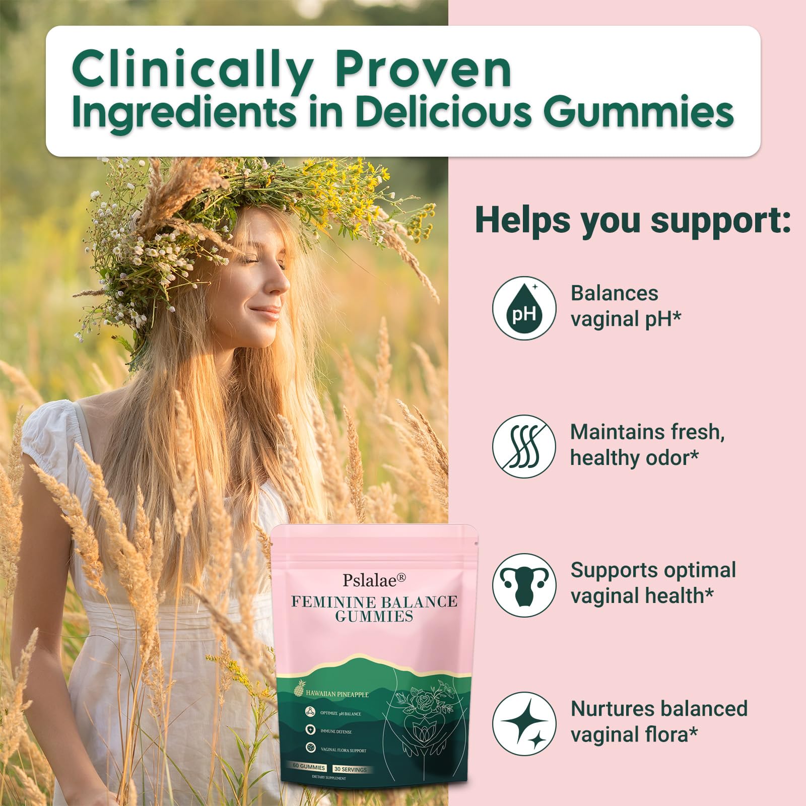 Xemenry Feminine Balance Gummies packaging side view