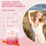 Xemenry Feminine Balance Gummies raspberry flavour close-up