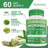 Xemenry Moringa Oleifera Capsules close-up of capsules