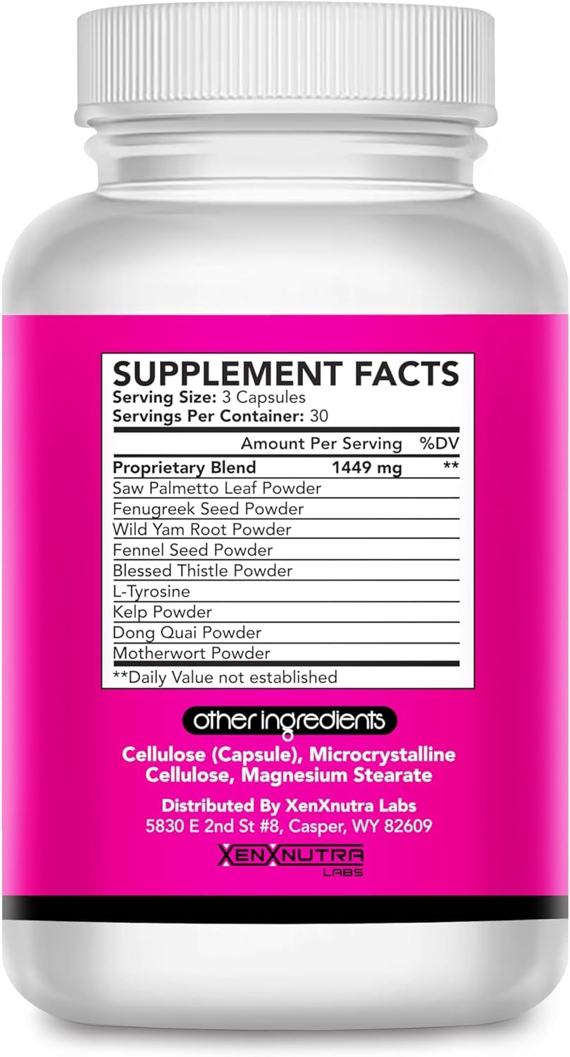 XENXNUTRA LABS Curvy Girl blended vitamin supplement side view