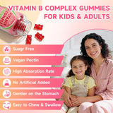 XIAAN B-Complex Gummies displayed with fresh raspberries
