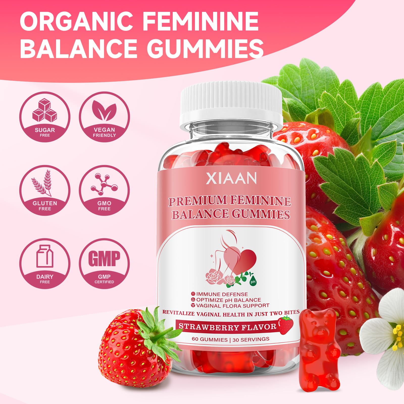 XIAAN Feminine Balance Gummies nutritional information