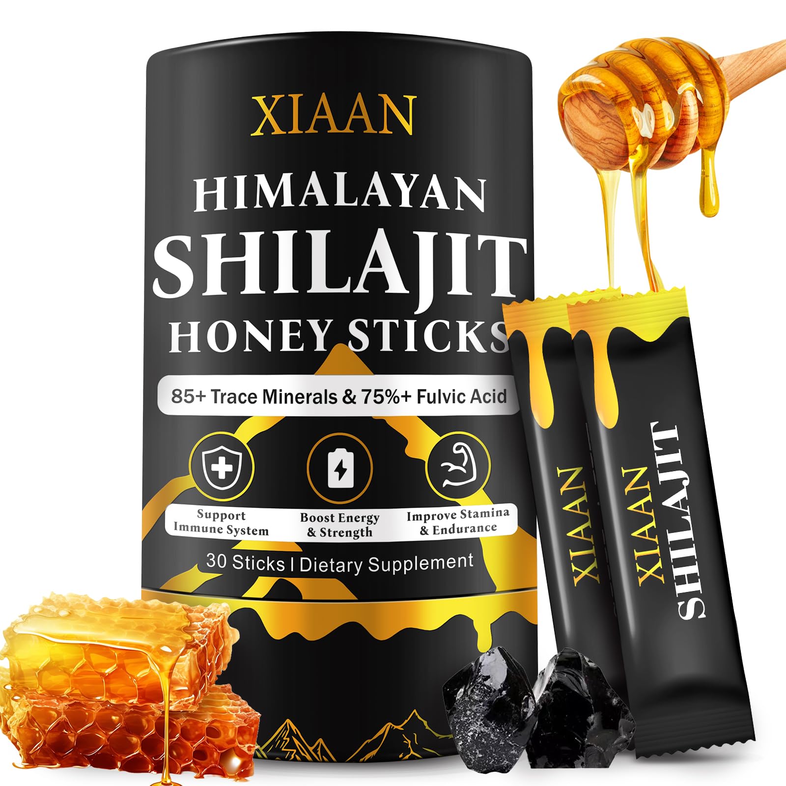 XIAAN Himalayan Shilajit Honey Sticks package front view