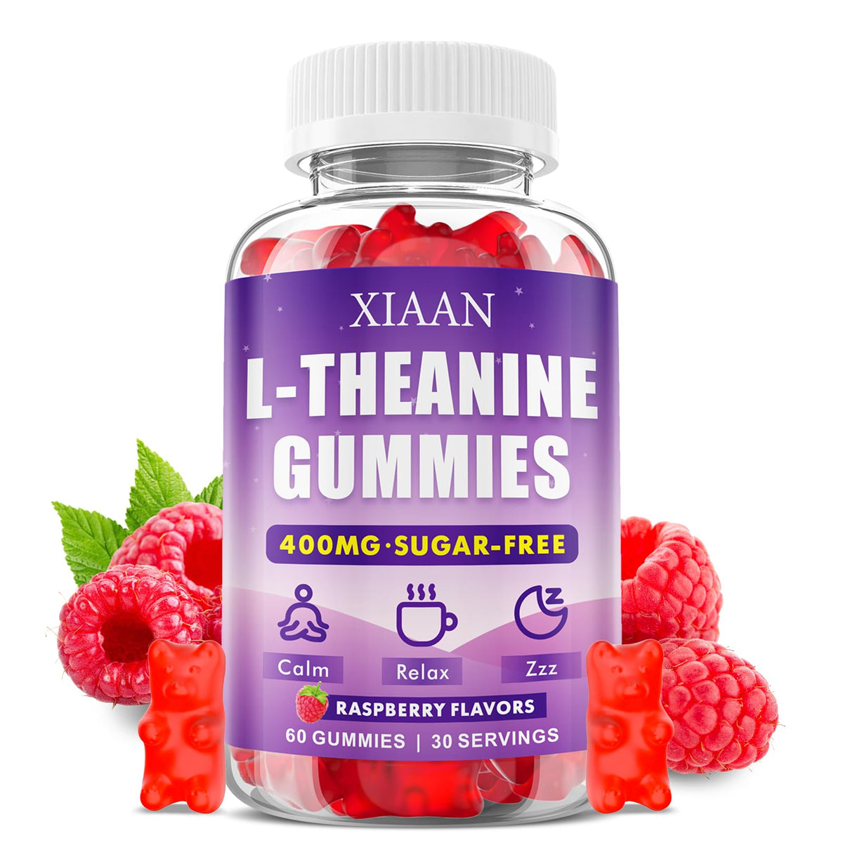 XIAAN L-Theanine gummies bottle front view