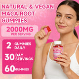 XIAAN Maca Root Gummies displayed with fitness equipment