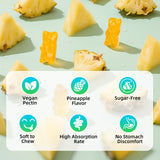XIAAN Magnesium Malate Gummies displayed with a measuring spoon