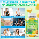 XIAAN Magnesium Malate Gummies in a bowl with tropical background