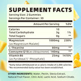XIAAN Magnesium Malate Gummies packaging showing ingredients