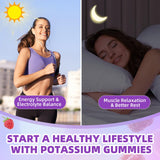 XIAAN Potassium Chloride Gummies displayed with fresh raspberries