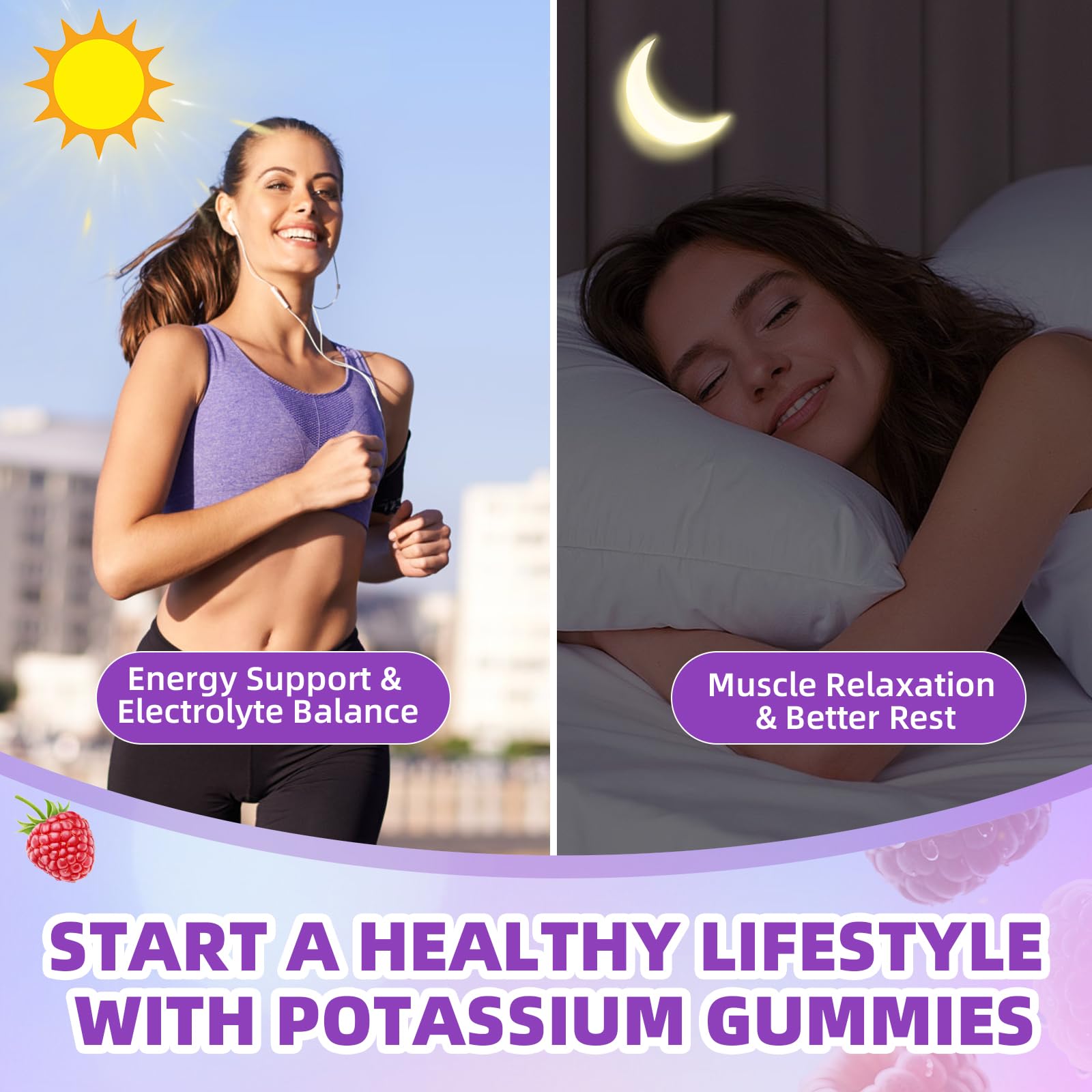 XIAAN Potassium Gummies serving size illustration