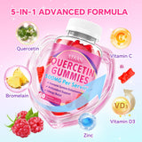 XIAAN Quercetin Gummies side view highlighting ingredients