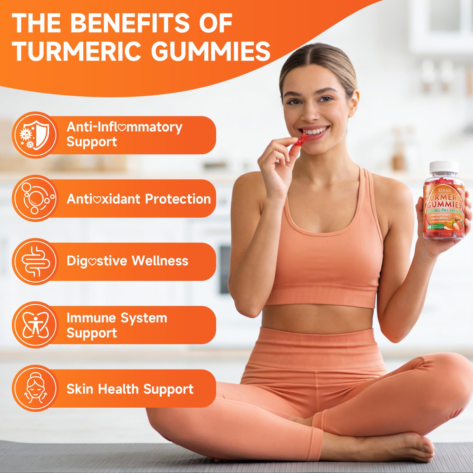 XIAAN Turmeric Gummies vegan and gluten-free