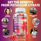 XIHOLIY Potassium Citrate Gummies raspberry flavour close-up