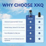 XKQ NAD+ Resveratrol Supplement nutritional information on label